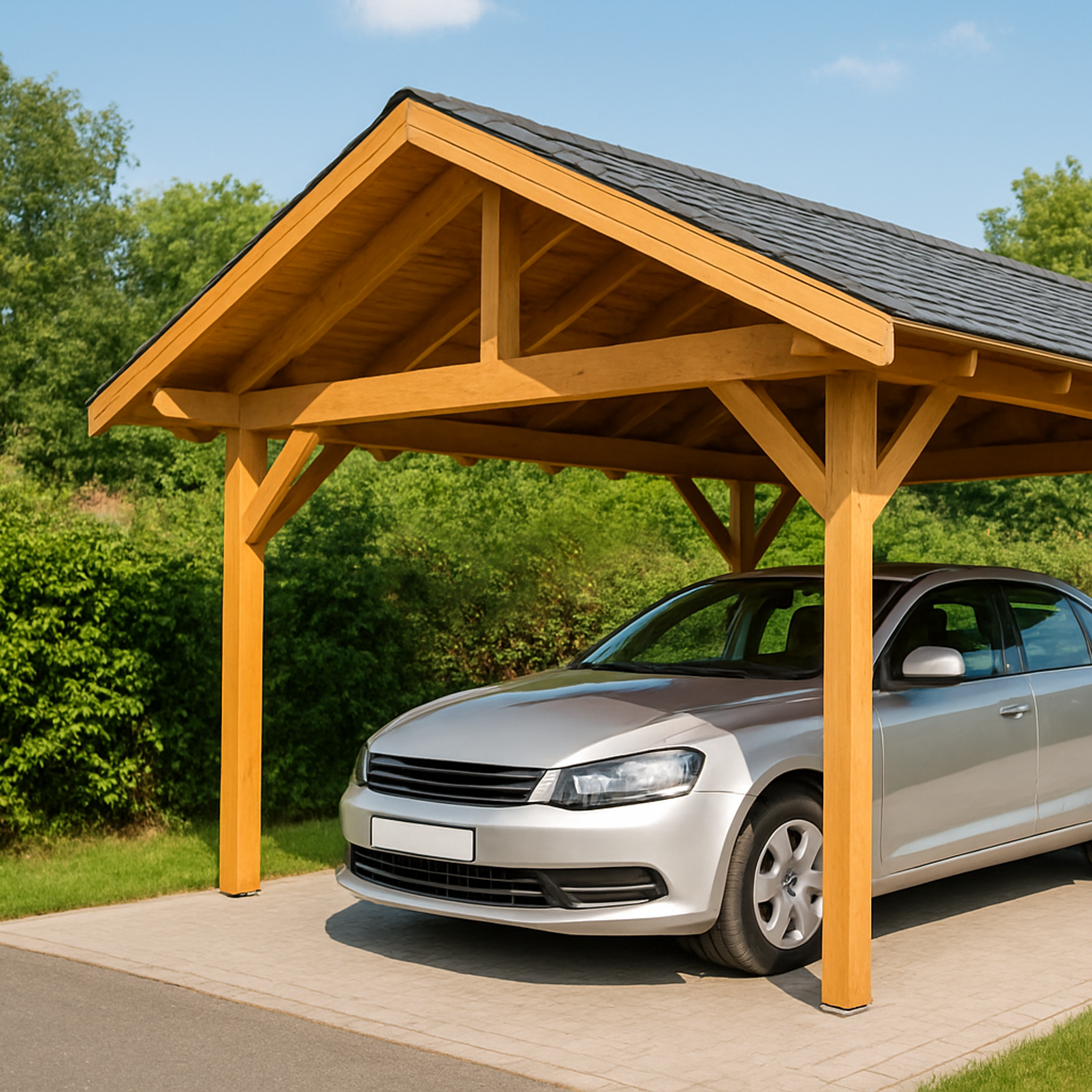 Ein Beispielfoto eines Carports.